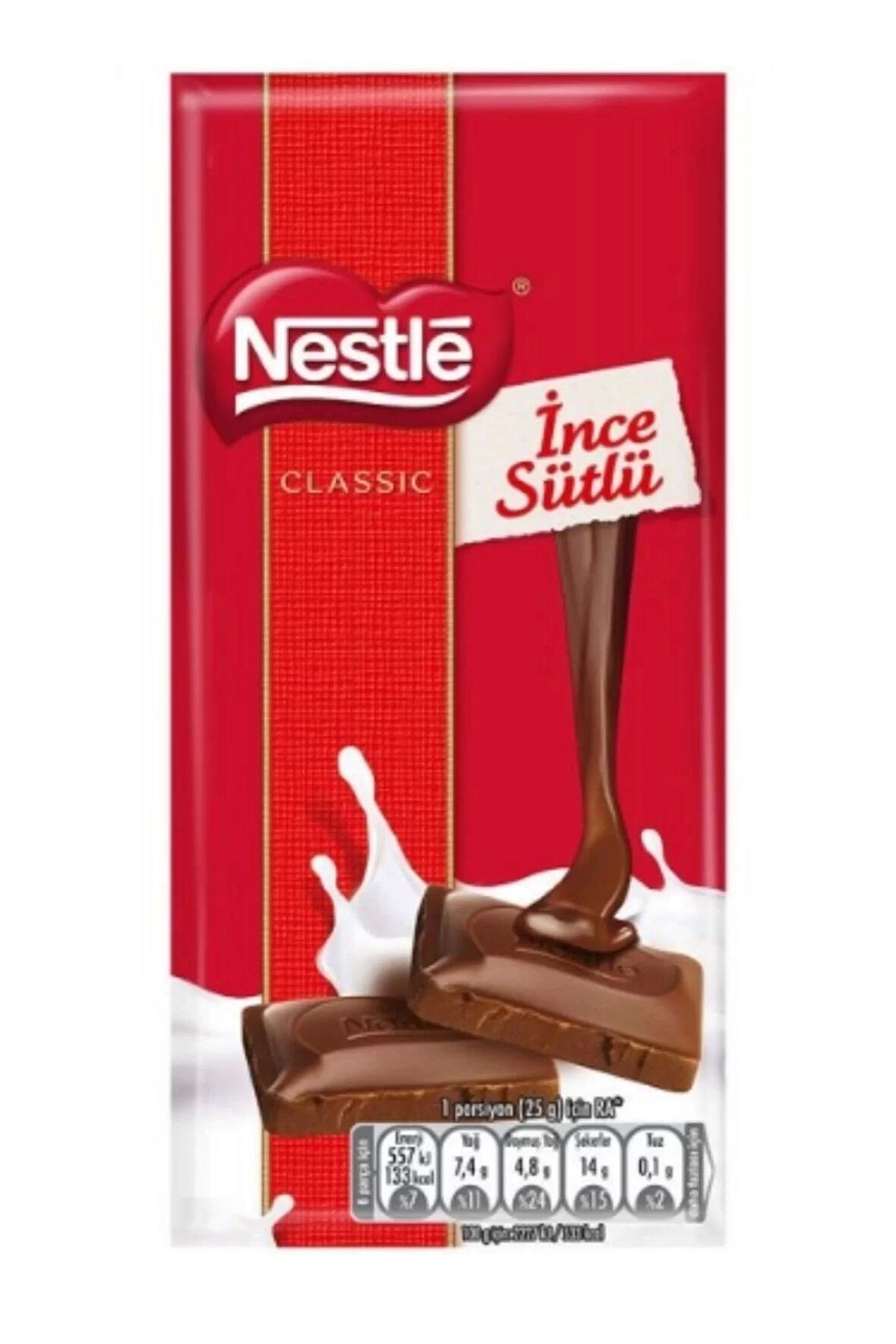 Nestle Classıc Sütlü Dikdörtgen Tablet Çikolata 65G x 10 Lu