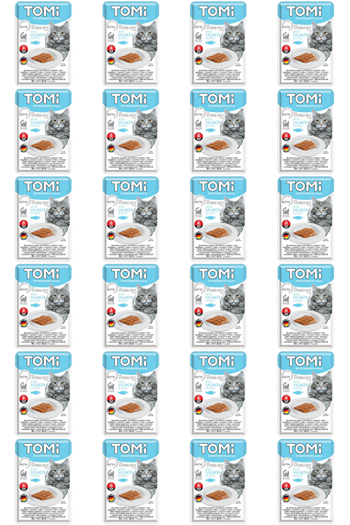 Pouch Tahılsız Somonlu Kısırlaştırılmış Yetişkin Kedi Konservesi 85gr - 24 Adet
