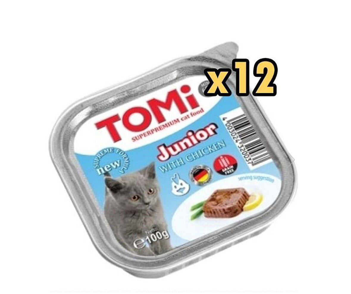 Tomi Pate Kümes Hayvanlı Yetişkin Kedi Konservesi 100gr x 12 Adet