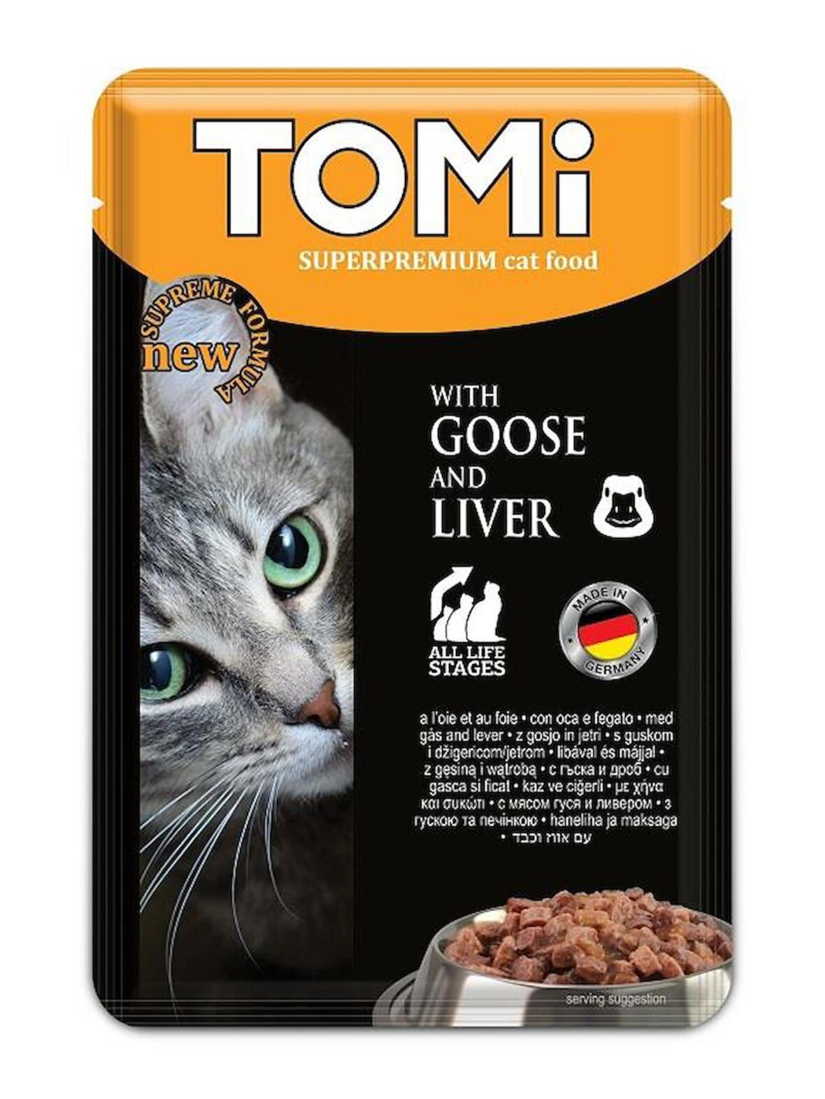 Tomi Premium Pouch Kazlı ve Ciğerli Yetişkin Kedi Konservesi 100 gr