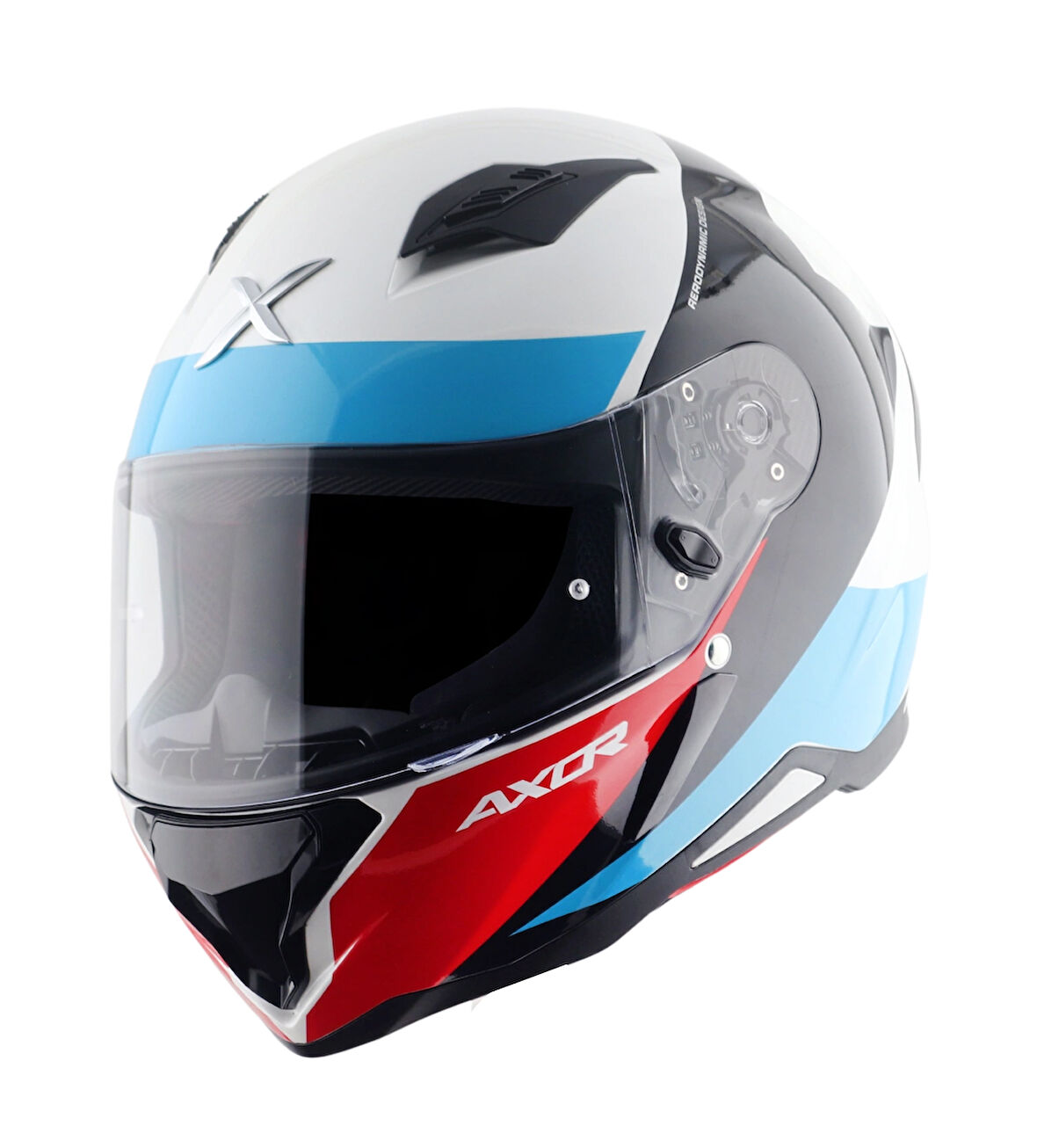 Axor Hunter Turbo Motosiklet Kask White Red