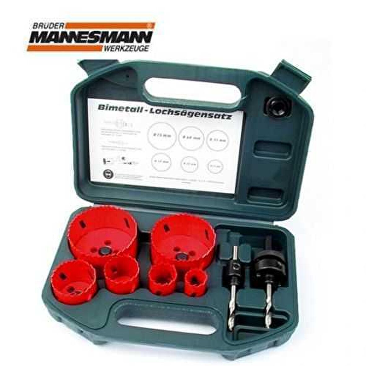 Mannesmann 44100 Hss Bi-Metal Delik Testeresi Seti. 8 Parça