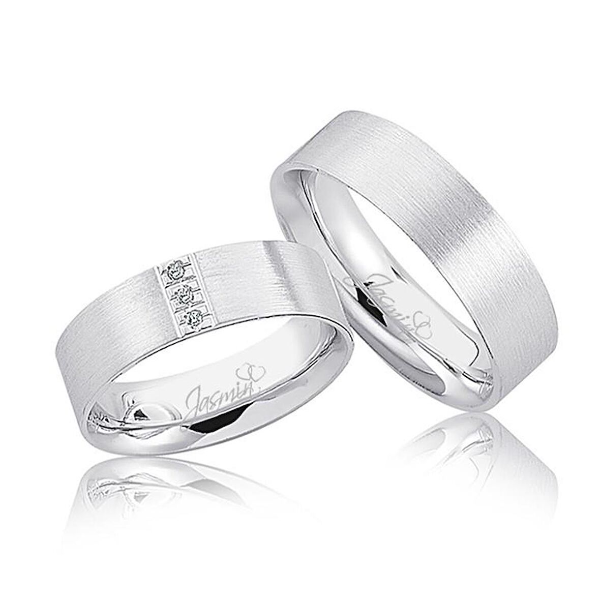 Beyaz Altın Alyans 4004-2