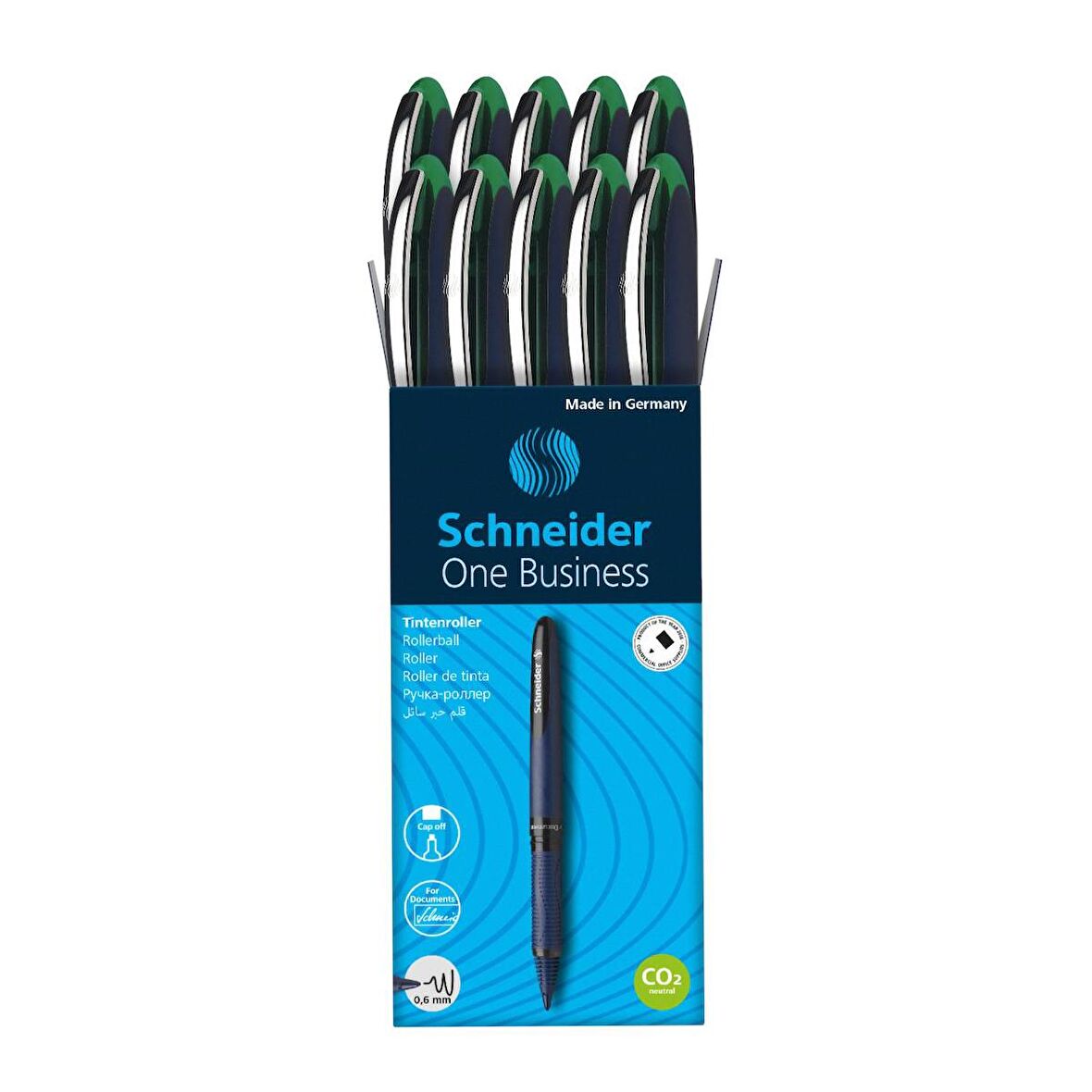 Schneider One Business 0.6 İmza Kalemi 10 Lu Yeşil