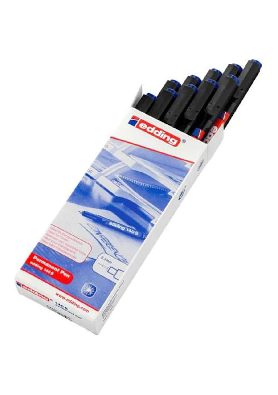 Edding 142M Asetat Kalemi 10'Lu Paket Mavi