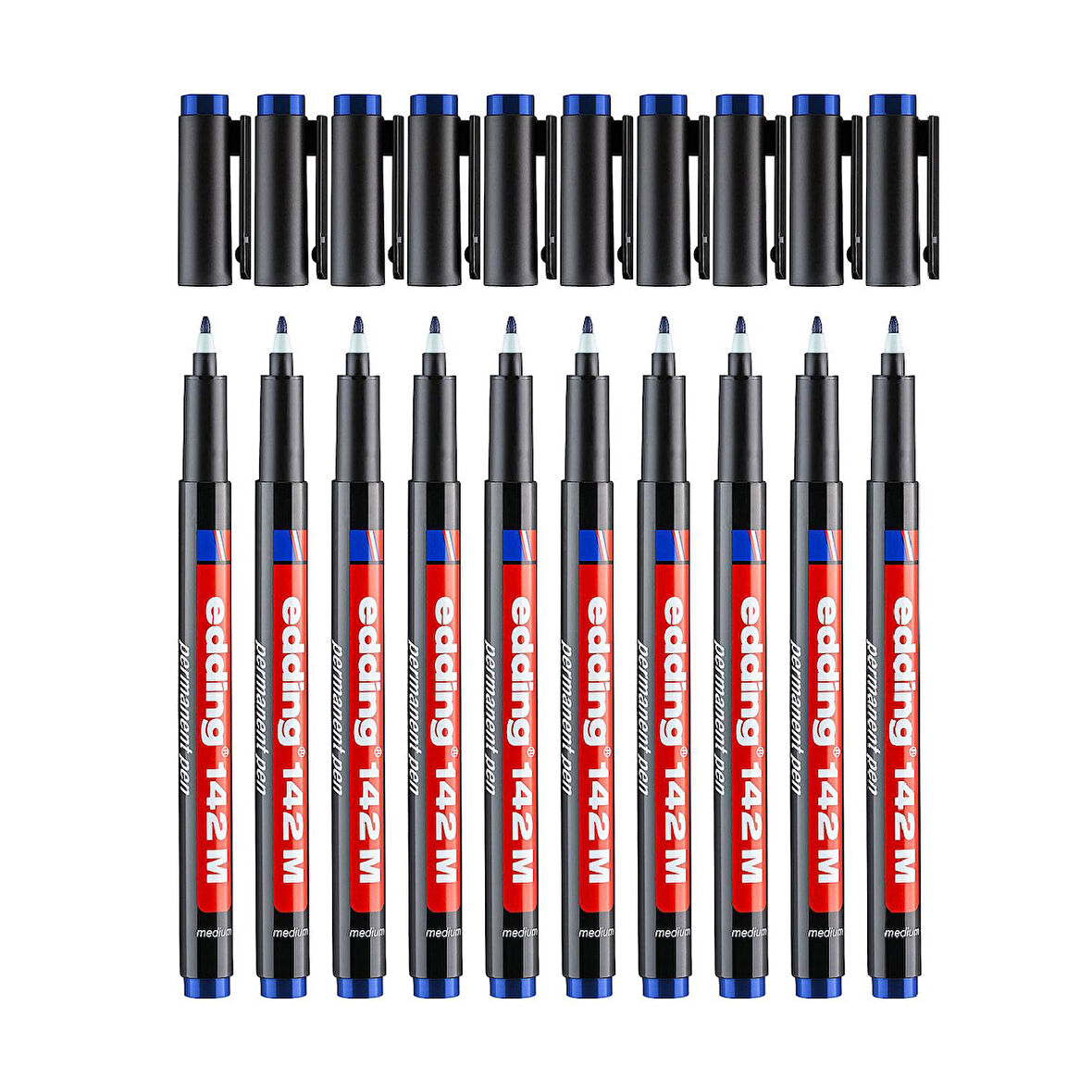 Edding 142 M Permanent Asetat Kalemi 1.0 mm Mavi 10 Adet