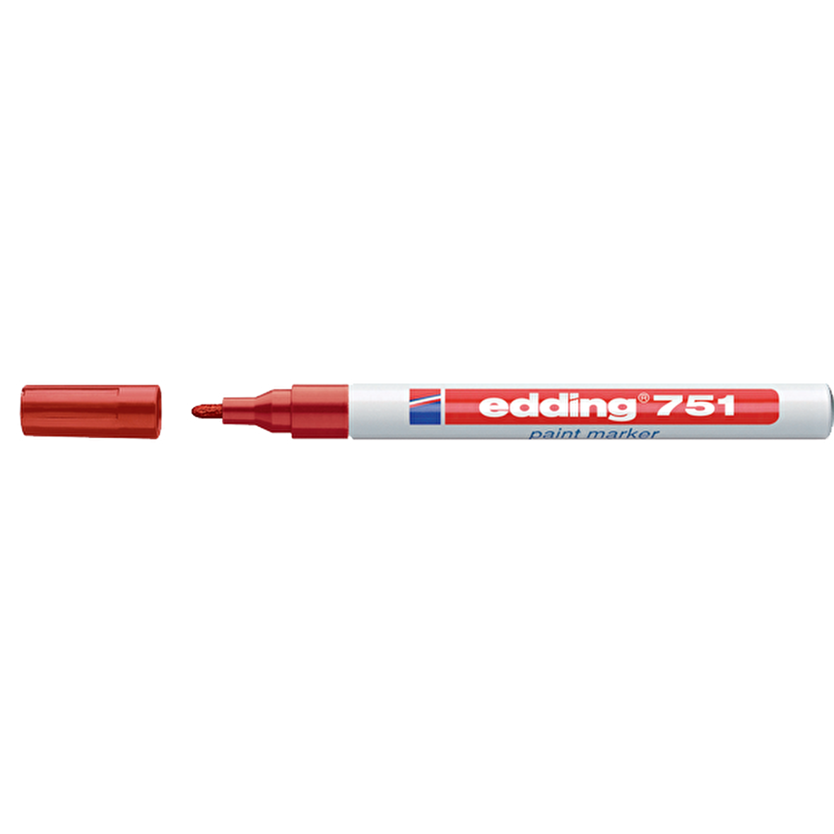 Edding Markör Boya 1-2 MM Kırmızı Yuvarlak Uçlu 751