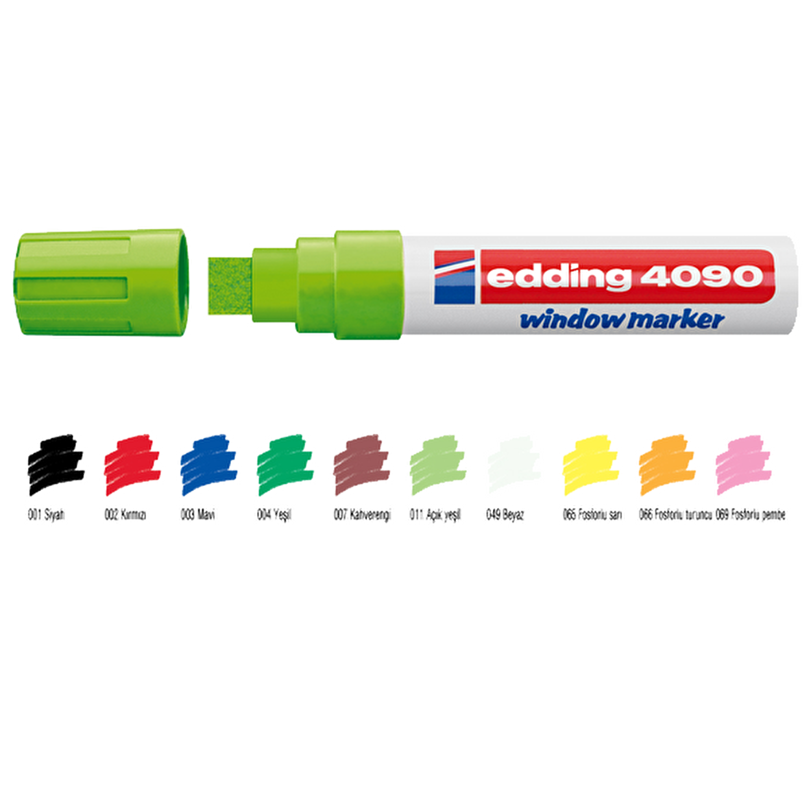 Edding Cam Kalemi Kesik Uçlu Fosforlu Sarı 4090