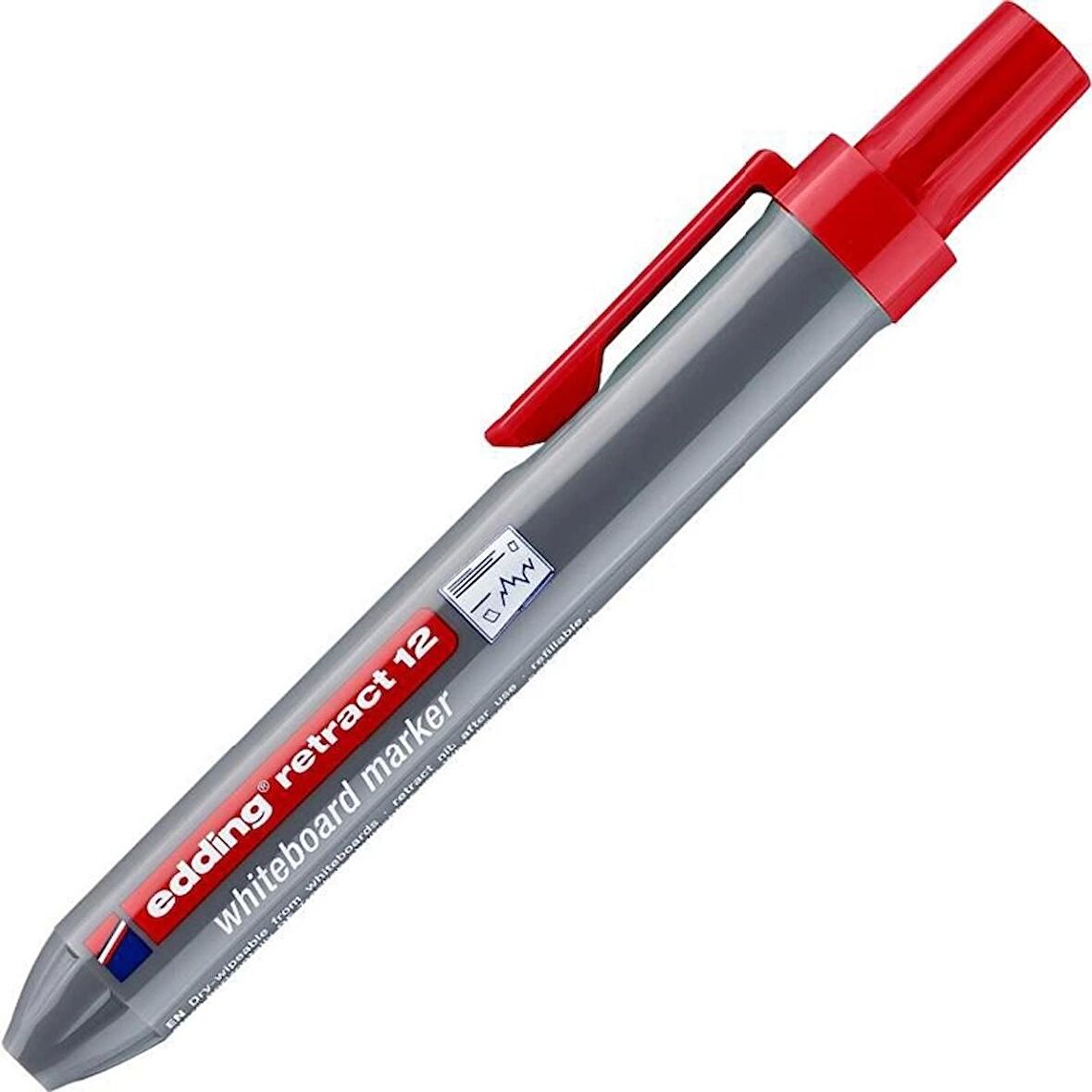 EDDING ED-12 BASMALI BEYAZ TAHTA KALEMİ KIRMIZI