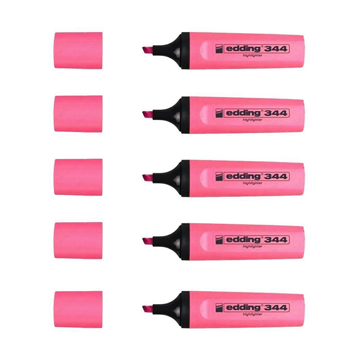 Edding 344 Pembe Fosforlu Kalem 5 Adet