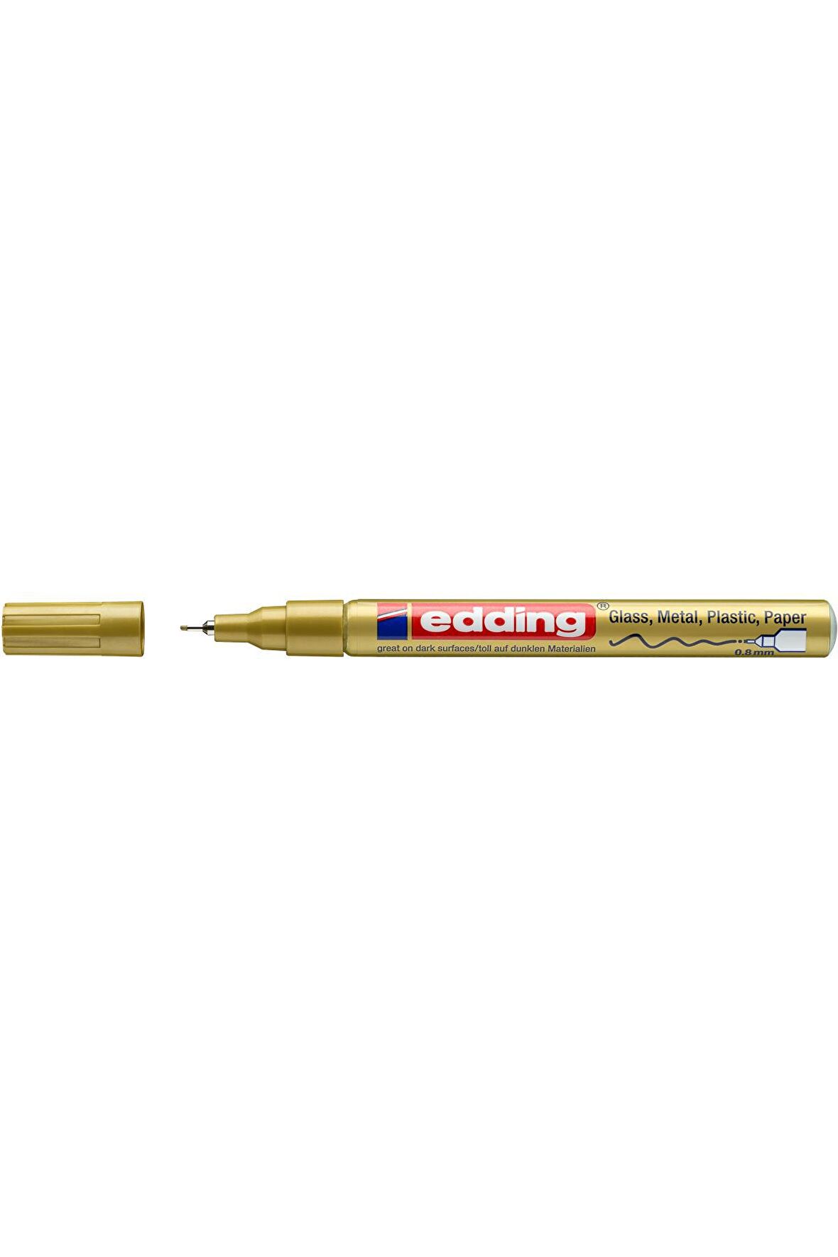 Edding 780 CR Boya Dekorasyon Markörü Kalem Metalik Altın