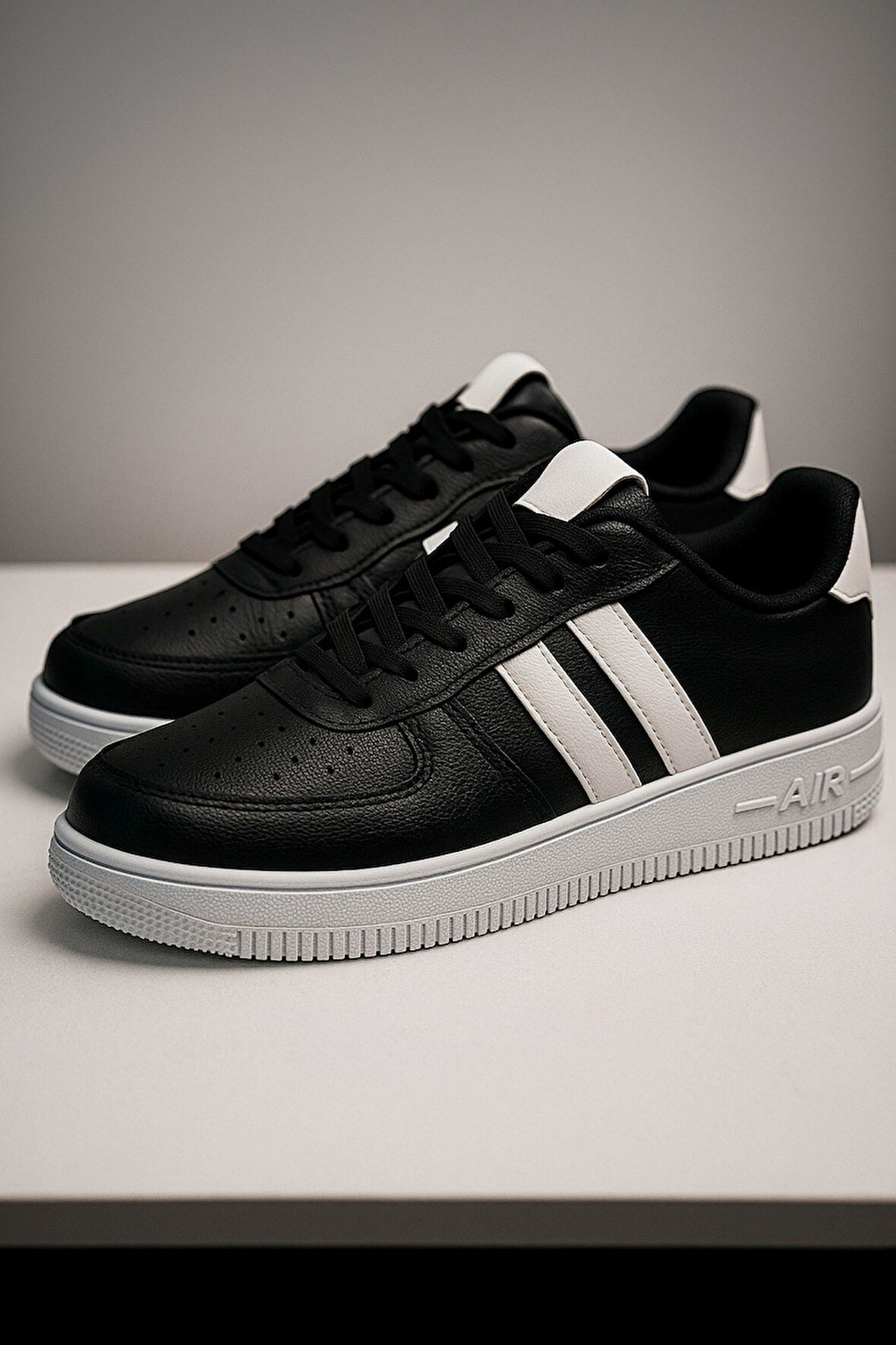 Günlük Unisex  Spor Ayakkabı Bağcıklı Dikiş Detaylı Hafif Kalın Yüksek Taban Sneaker 4005