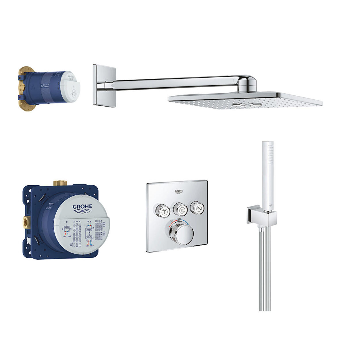 Grohe Banyo Batarya Seti Ankastre Termostatik SC Krom - 34706000