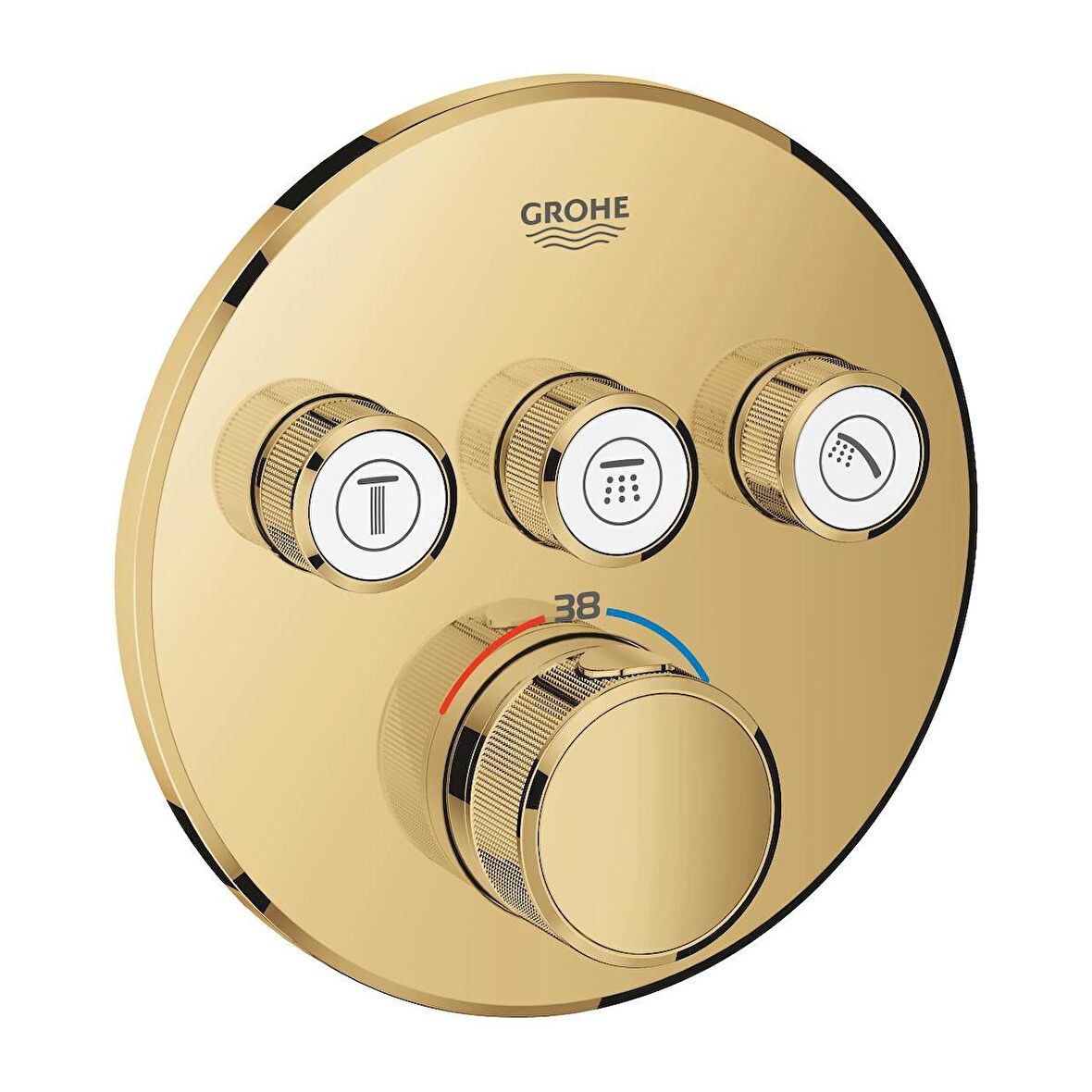 Grohe GROHTHERM SMARTCONTROL ÜÇ VALFLİ AKIŞ KONTROLLÜ, ANKASTRE TERMOSTATİK DUŞ BATARYASI - 29121GL0