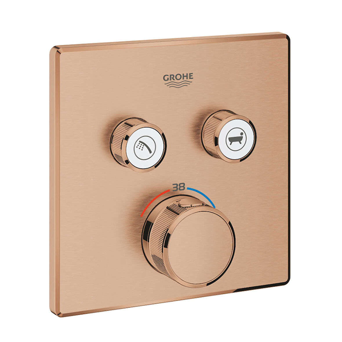 Grohe Grohtherm Smartcontrol Çift Valfli Akış Kontrollü, Ankastre Termostatik Duş Bataryası - 29124Dl0