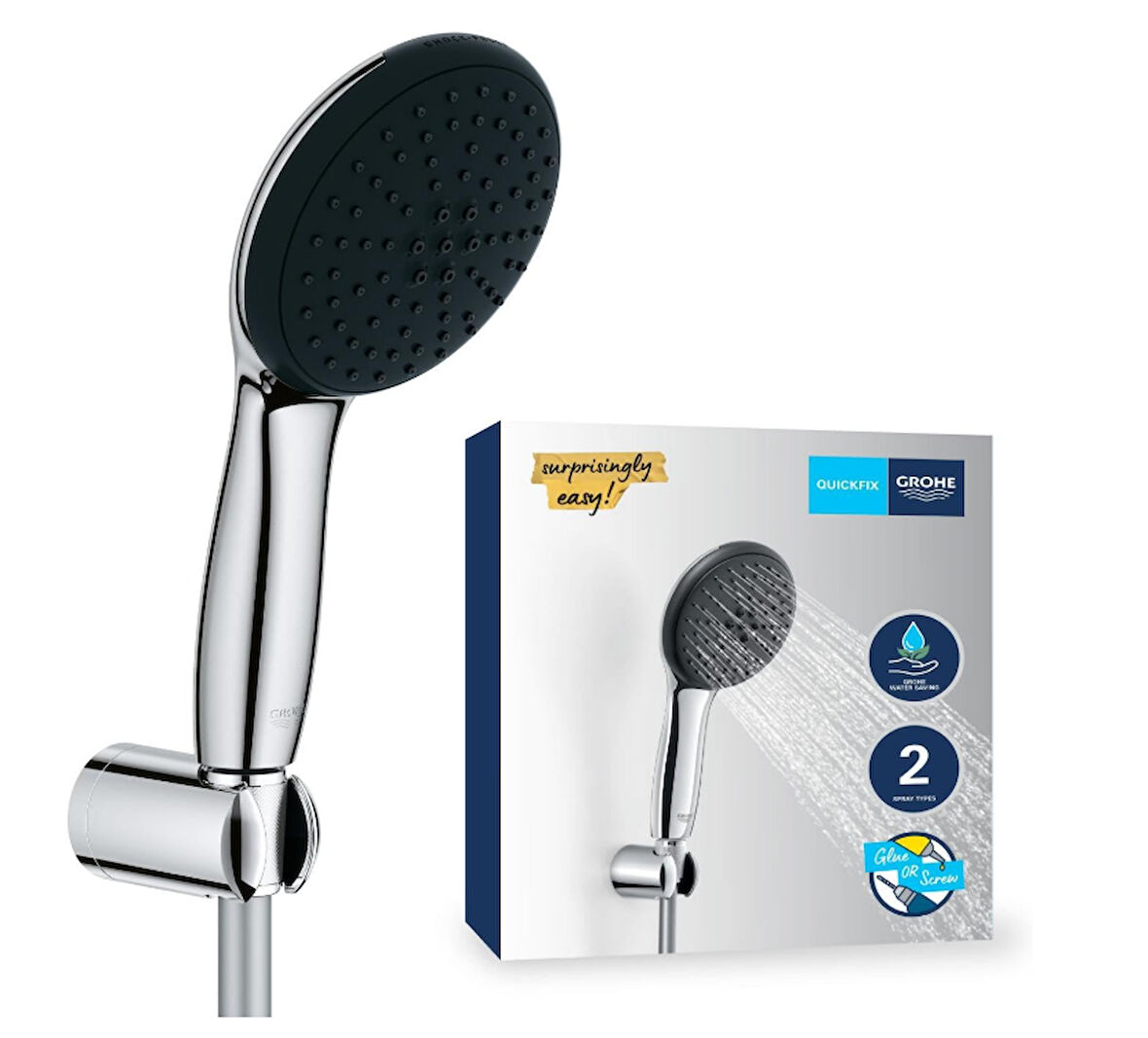 GROHE 27950001 Vitalio Start 110 II el duşu seti WS duvar montaj seti 2 sprey 