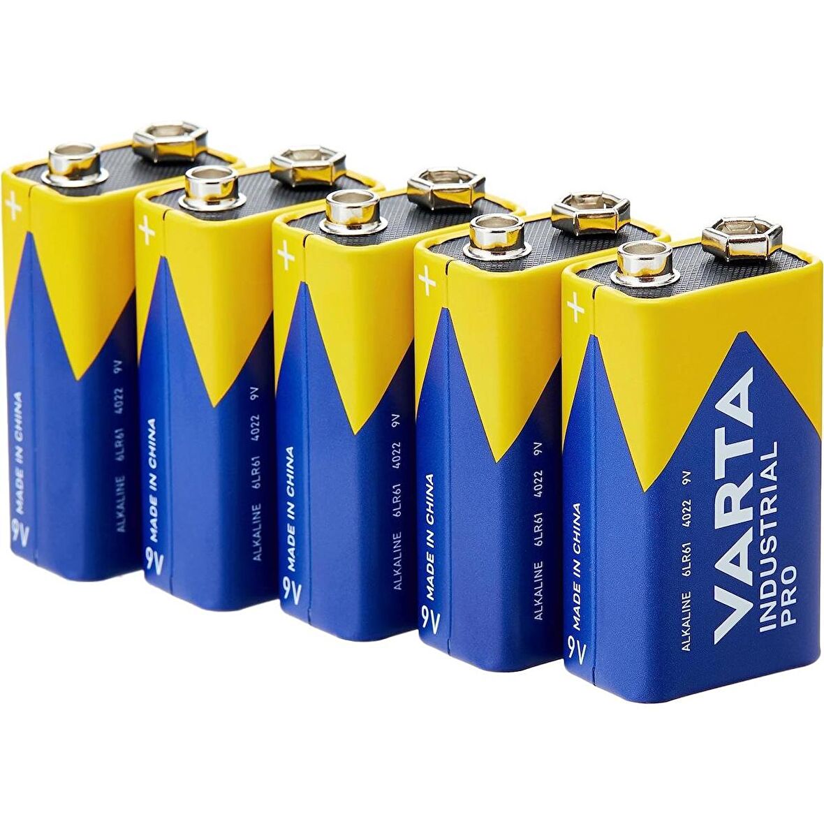 Varta 9V Industrial Pro Alkalin Pil 6LR61 5 Adet