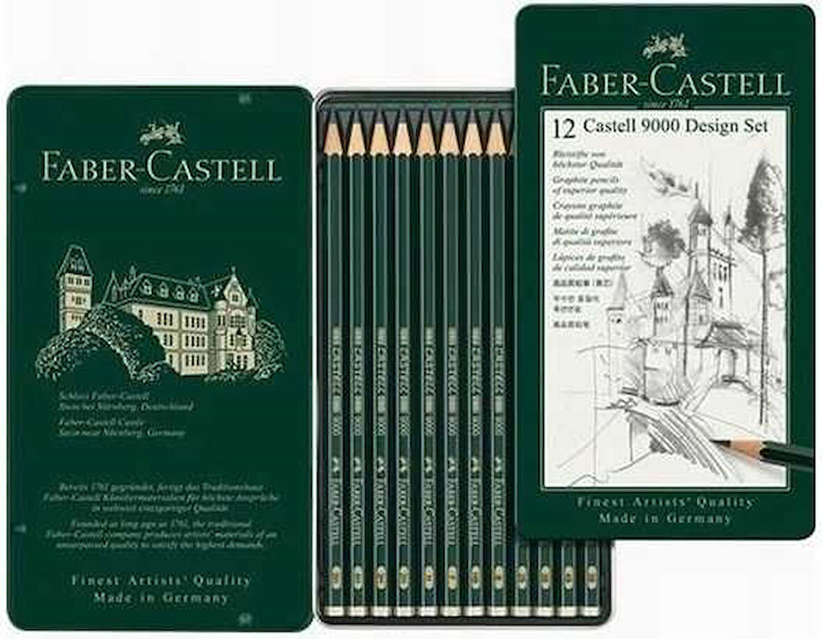 Faber Castell 9000 5H-5B Dereceli Kalem Seti 12'li