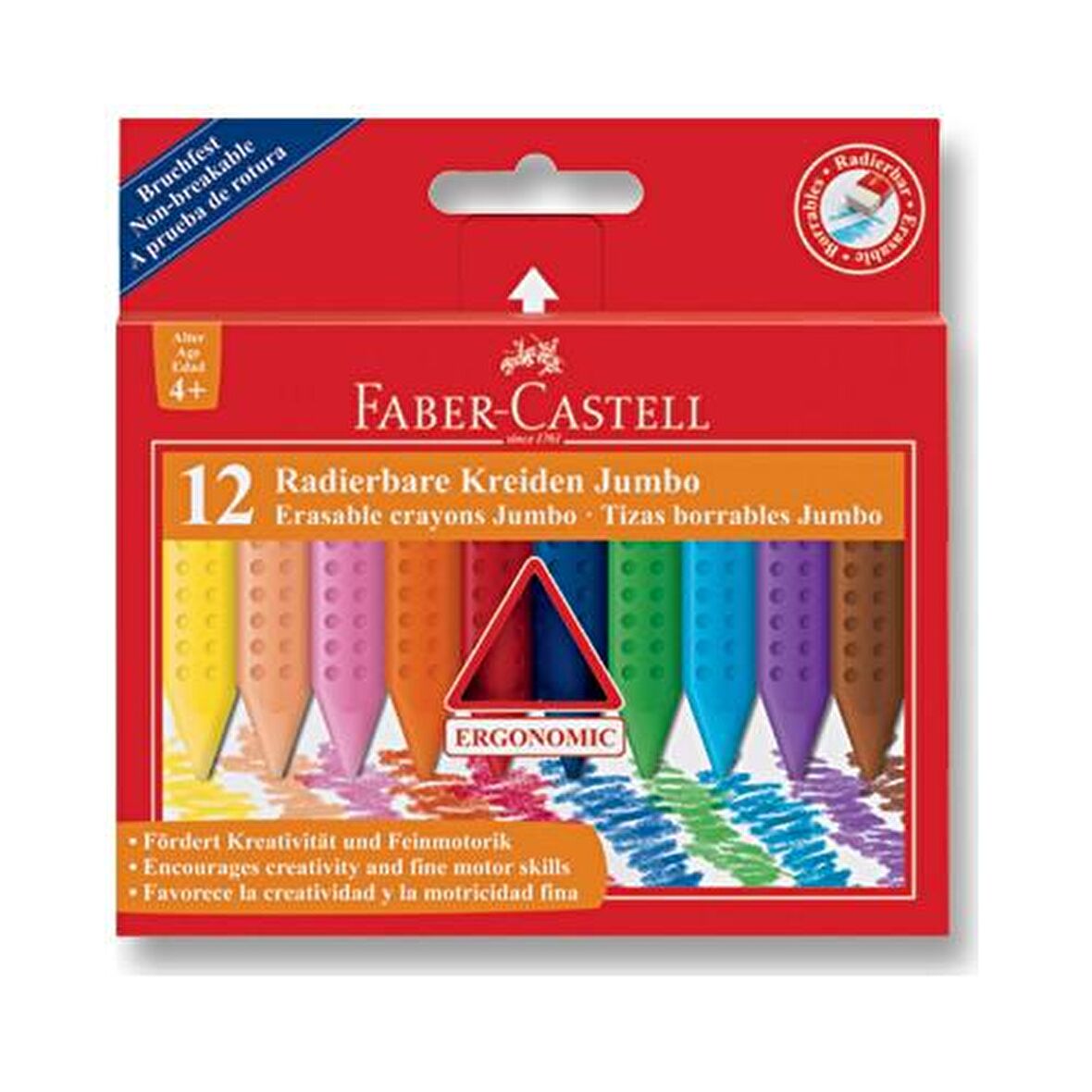 Faber-Castell Grip Jumbo Mum Boya 12 Renk