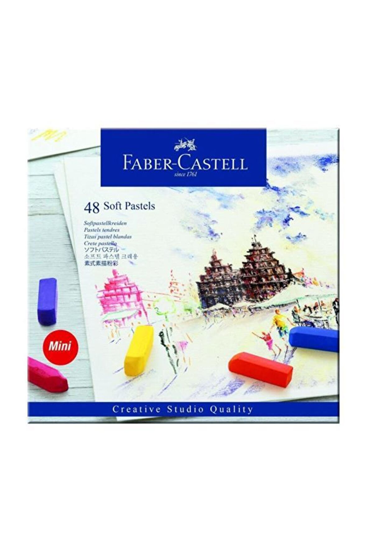 Faber Castell Creative Studio Mini Toz Pastel Boya (Soft) 48 Renk Yarım Boy (5175128