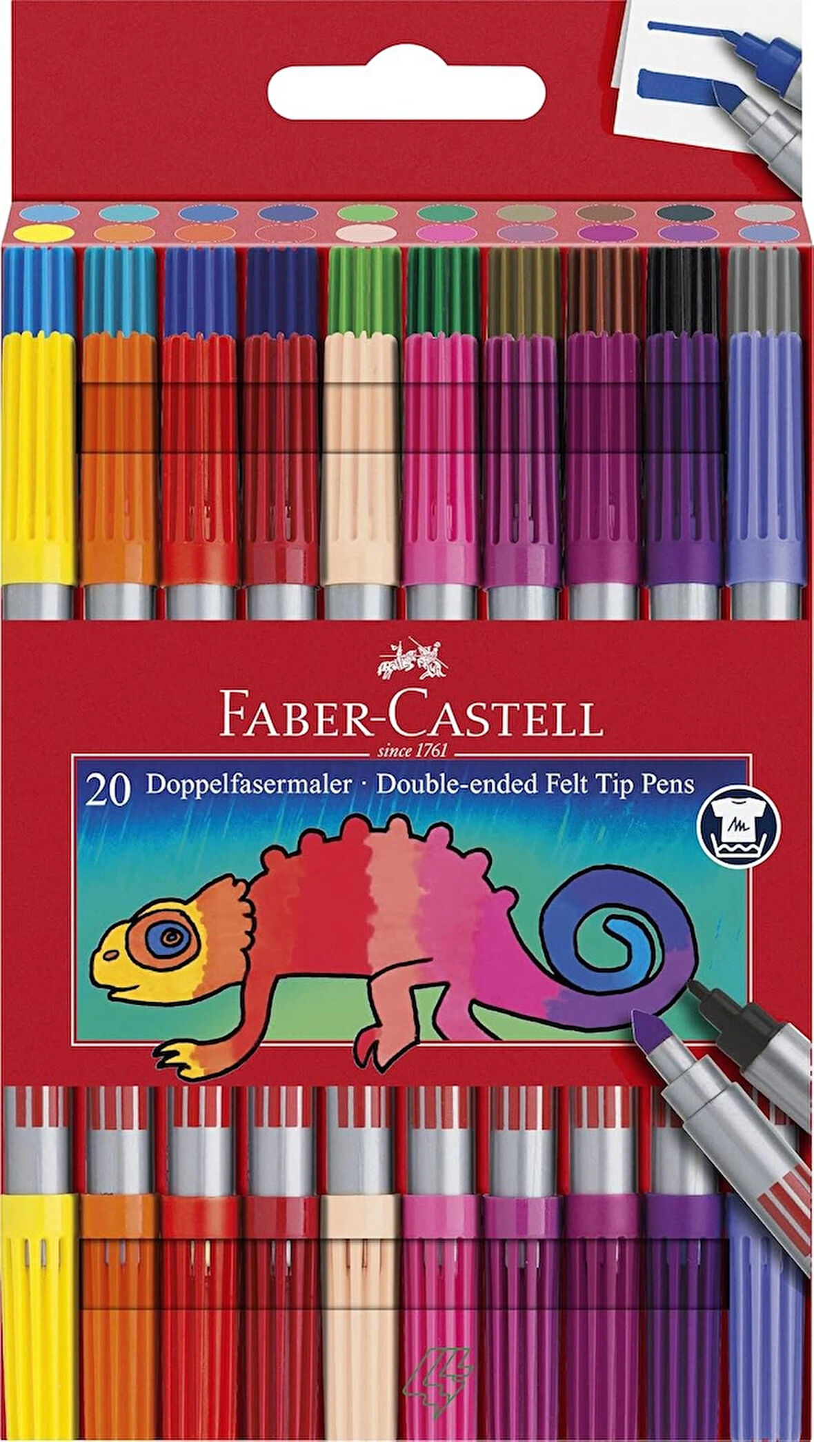 Faber-Castell Çift Taraflı Keçeli Kalem 20 Renk