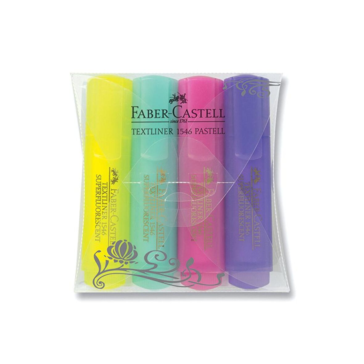 Faber-Castell Şeffaf Gövde Pastel Renkler 1546 4'lü Poşet