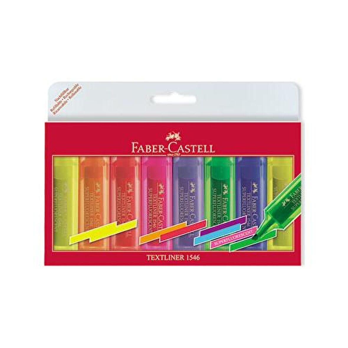 Faber-Castell Şeffaf Gövde Fosforlu Kalem 6+2'li Poşet