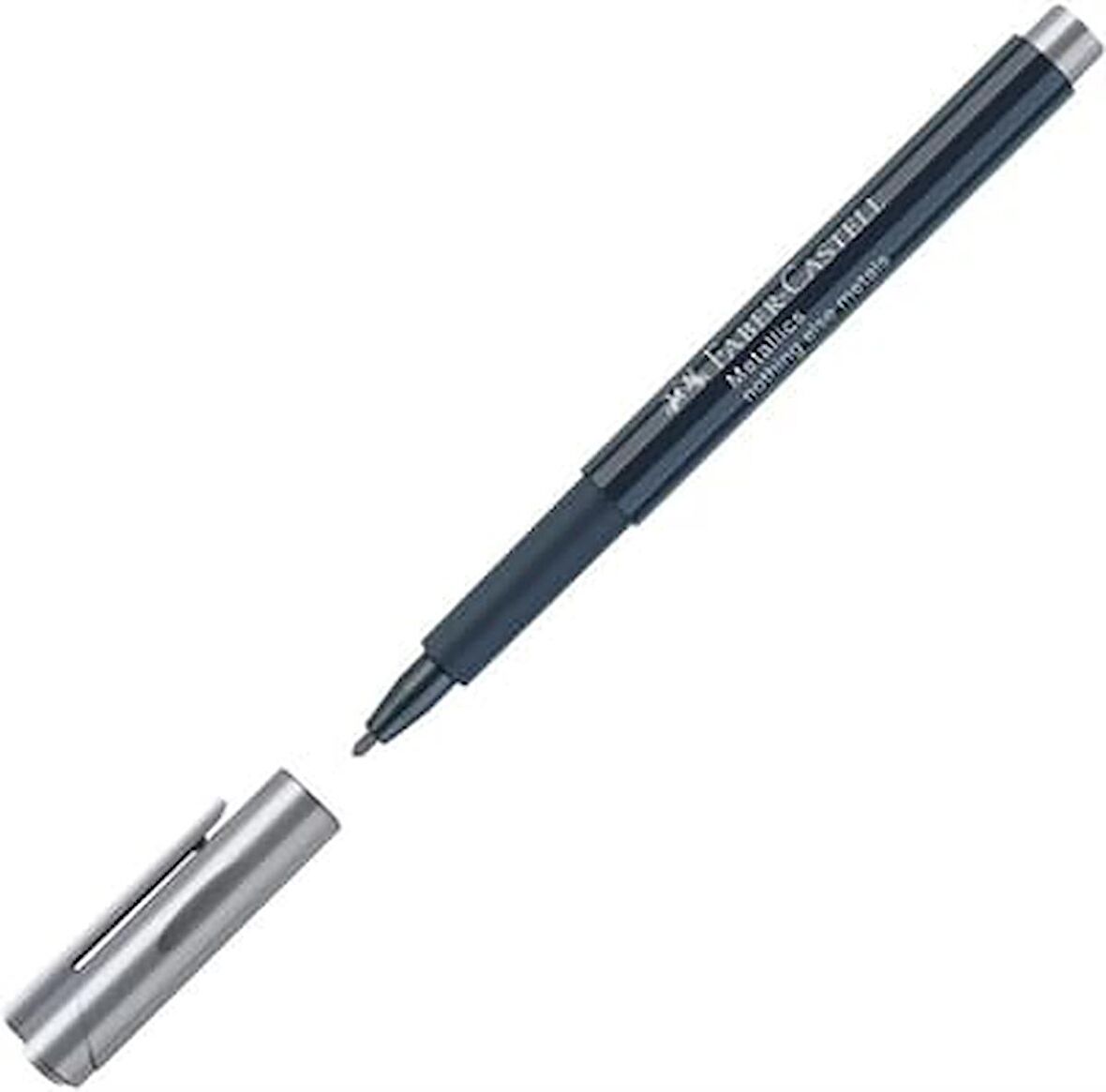 Faber Castell Jumbo Metalik Markör Kalem Gümüş