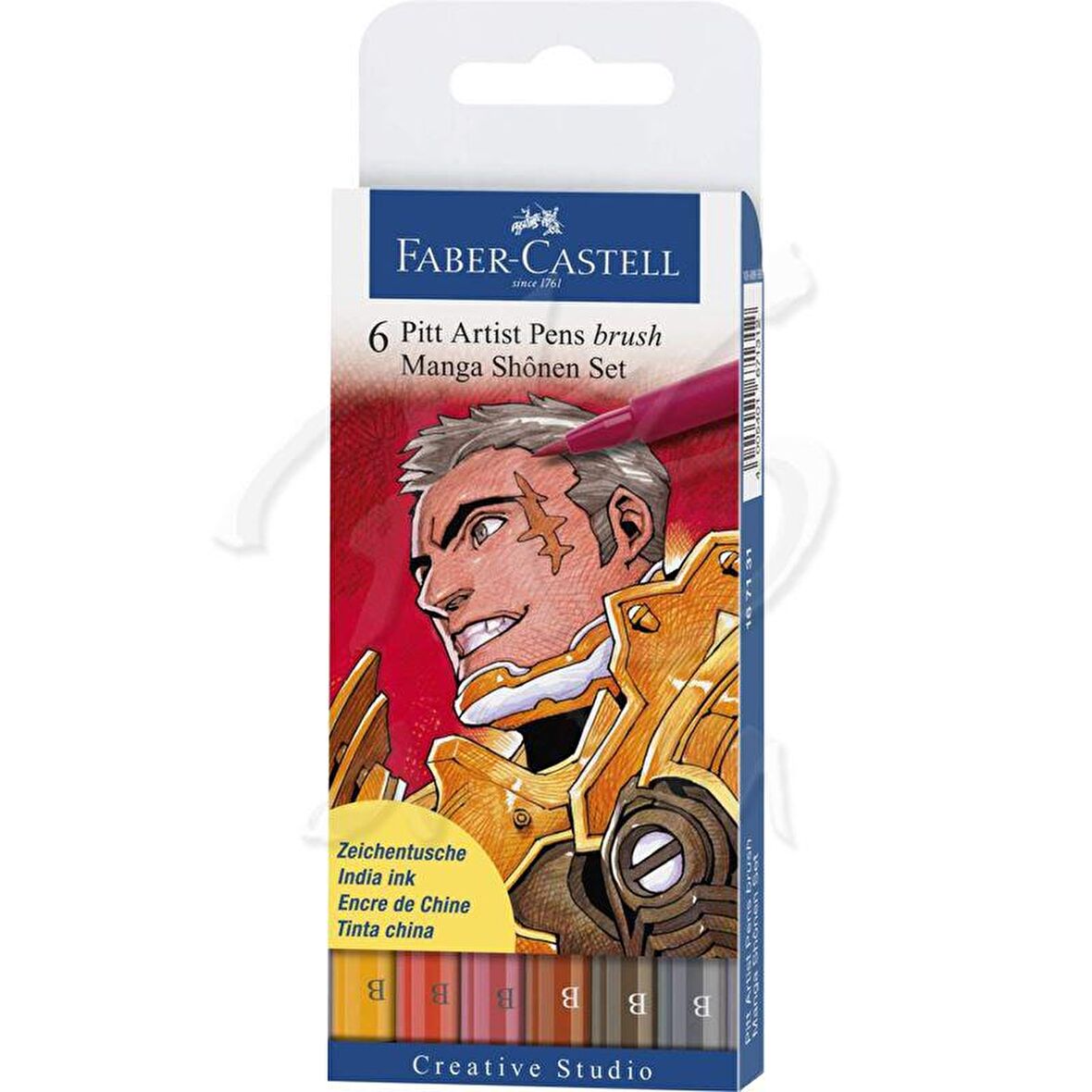 Faber Castell Pitt Artist Pen Brush Manga Çizim Seti 6lı Shonen Set