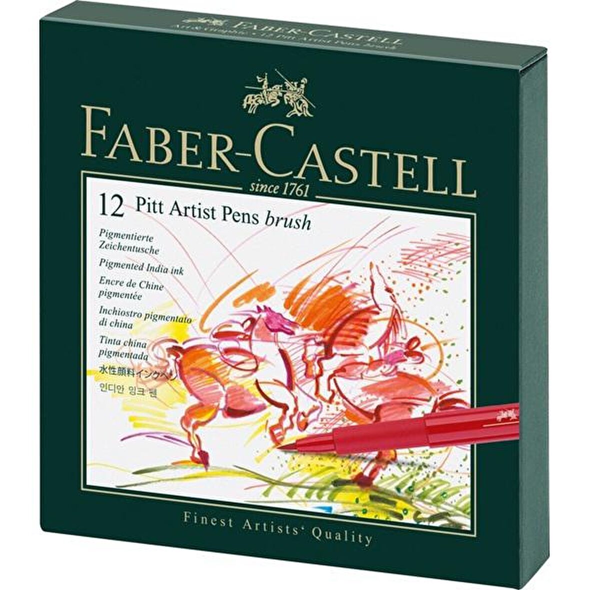 Faber Castell Pitt Artist Pens Brush Marker 12li Set Studio Box