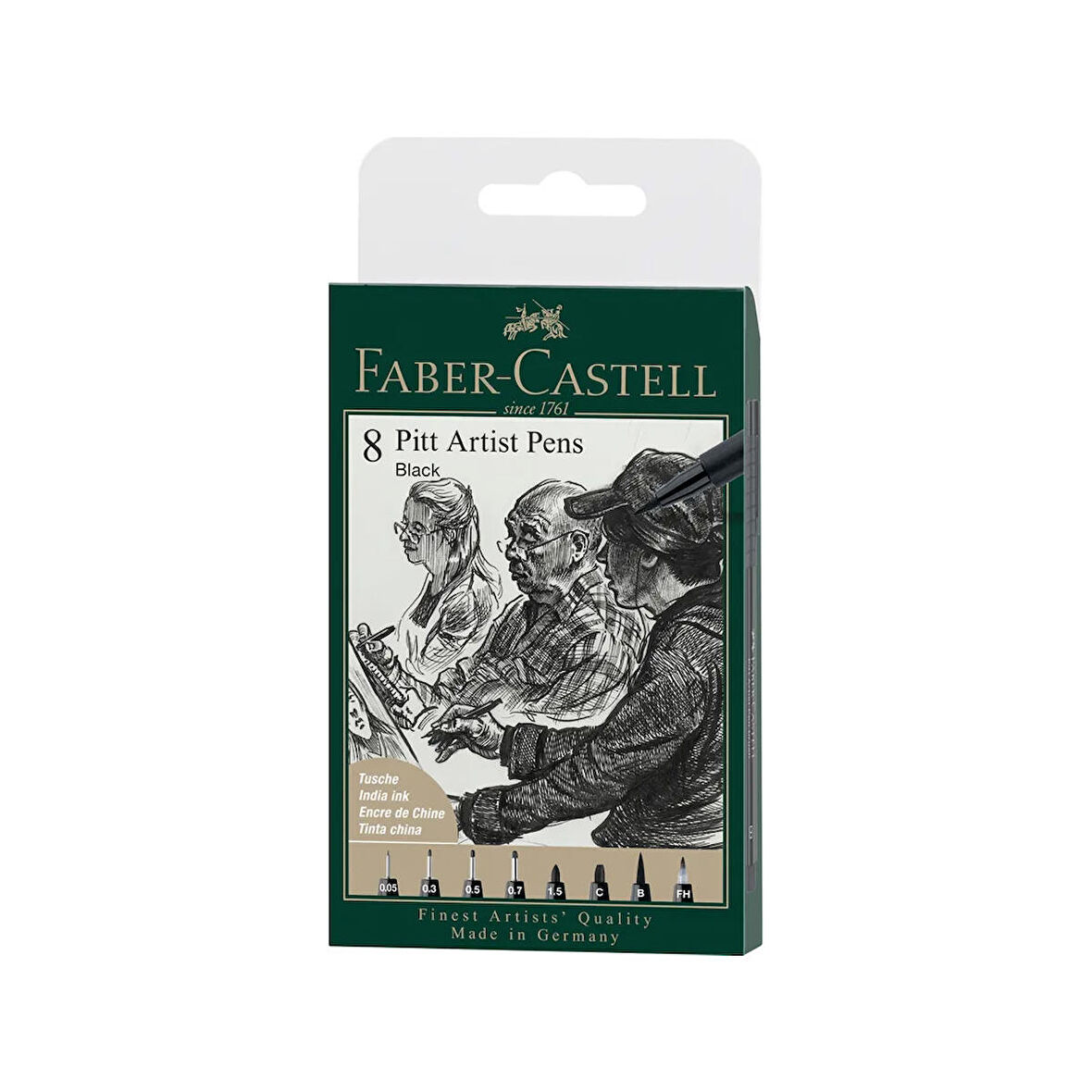 Faber Castell Pitt Artist Siyah 8'li Kalem 167158