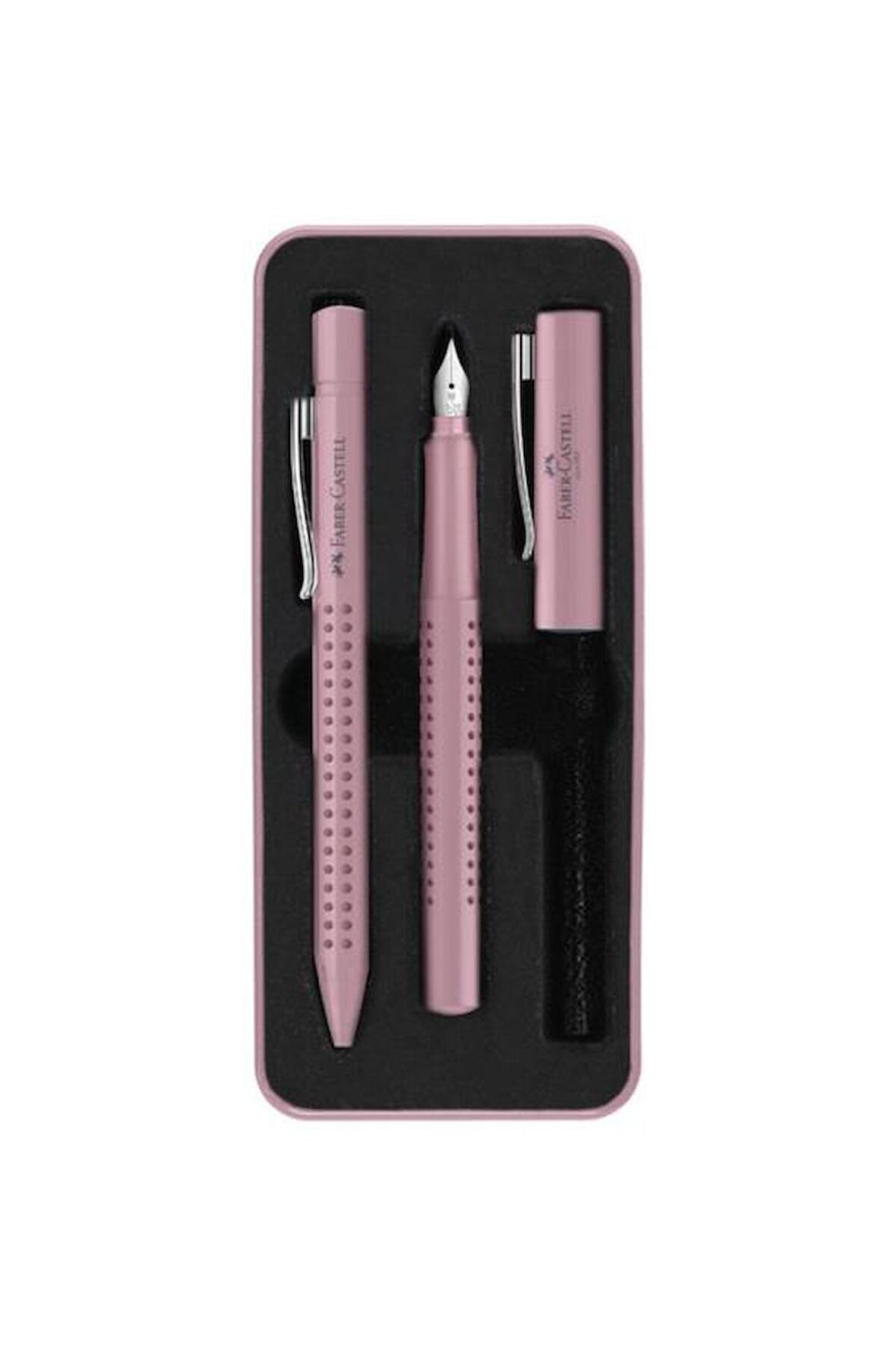 Faber Castell Grip 2010 2010 Dolma + Tükenmez Kalem Set Pink