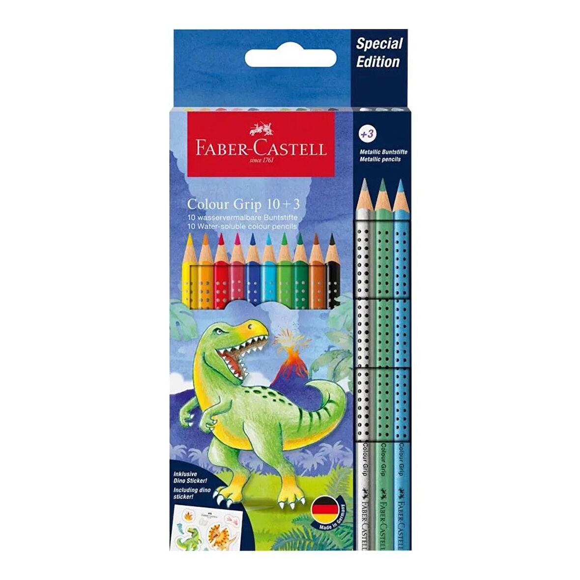 Faber-Castell Dino 10+3 Colour Grip Boya Kalemi 201545