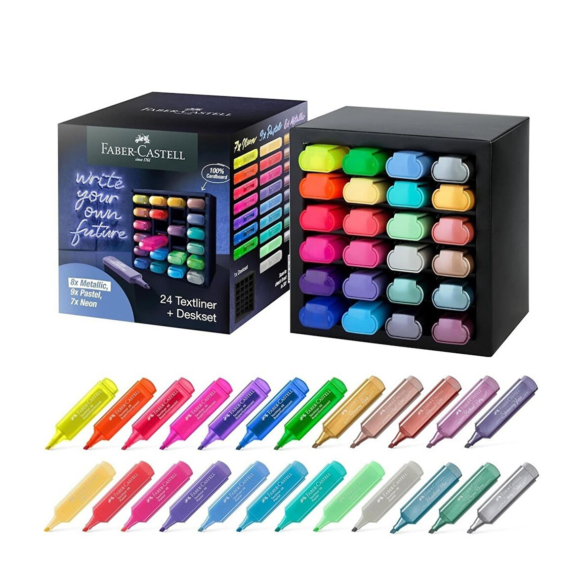 Faber-Castell Masaüstü Fosforlu Kalem Seti 24 lü (5030254602) 