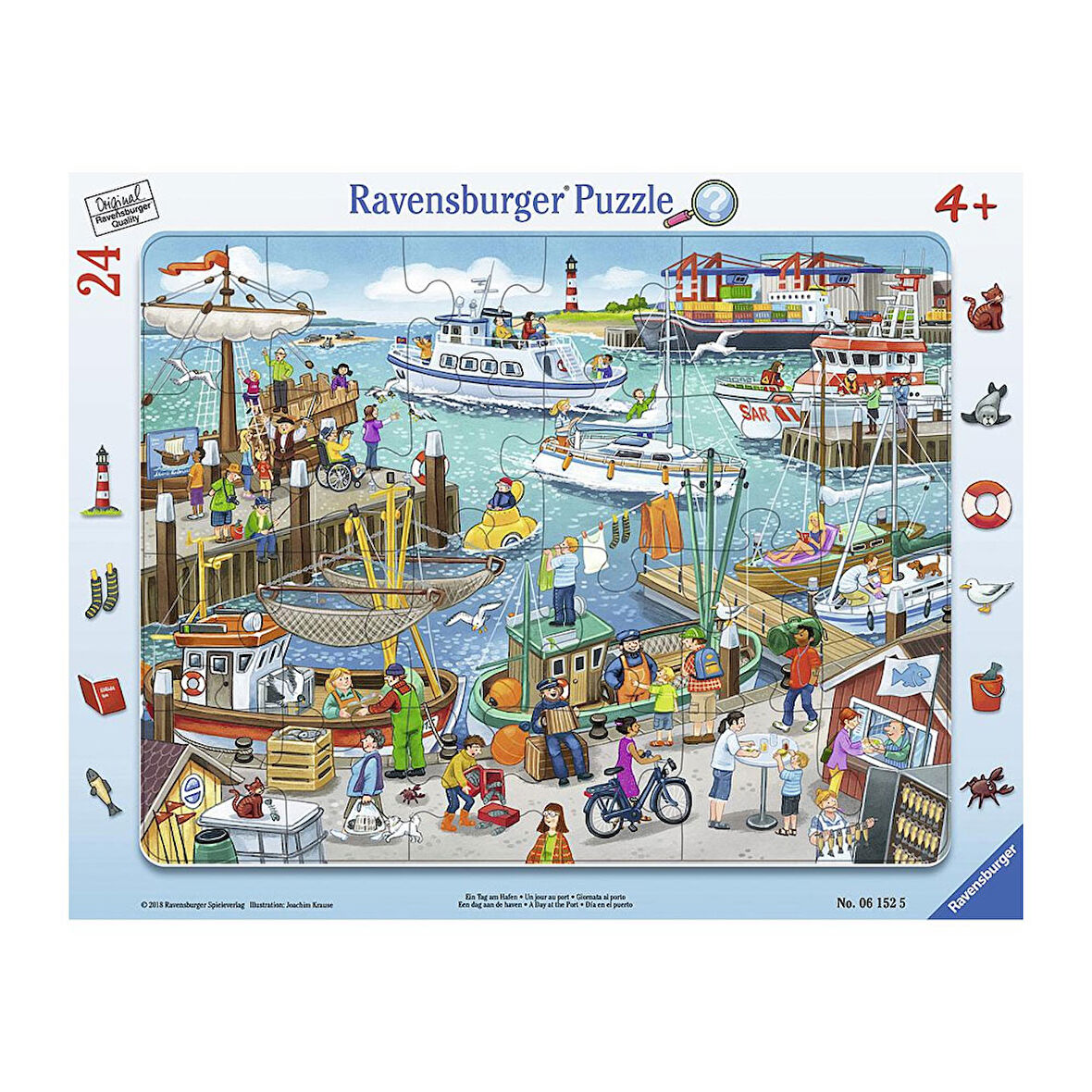 Ravensburger Çocuk Puzzle 24 Parça Limanda Bir Gün 61525