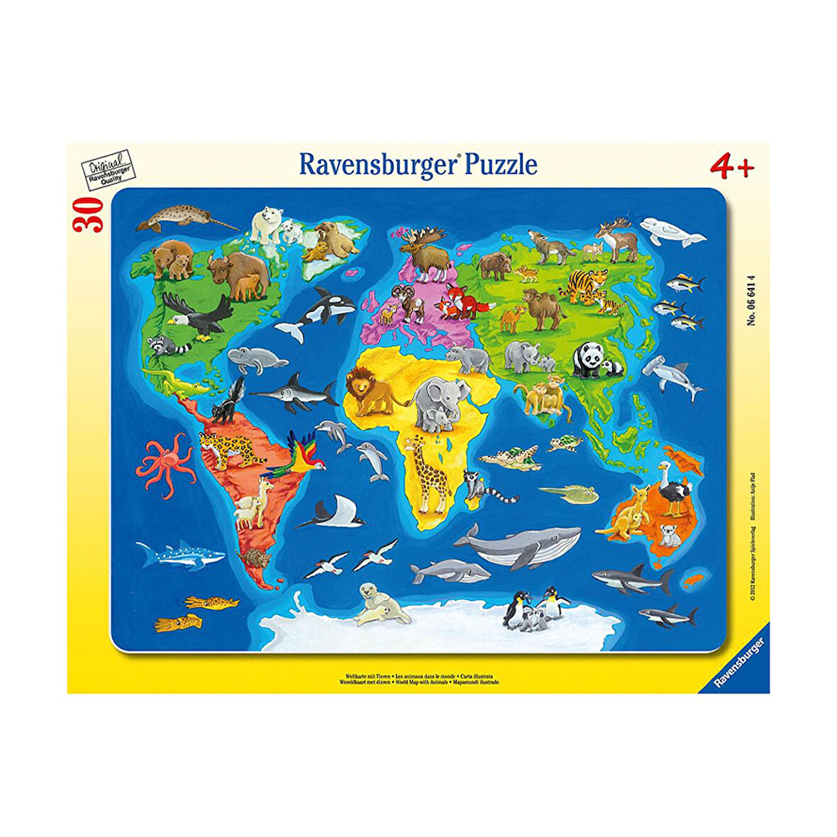Ravensburger Puzzle 30 Parça Hayvanlar D Haritası 066414