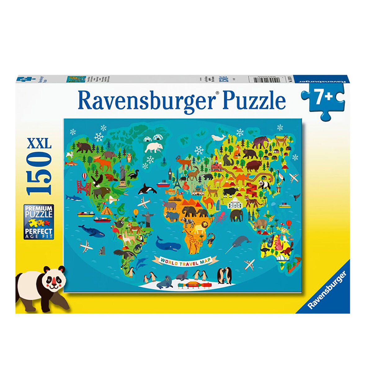 Ravensburger 150 Parça Puzzle Hayvanlı Harita 132874