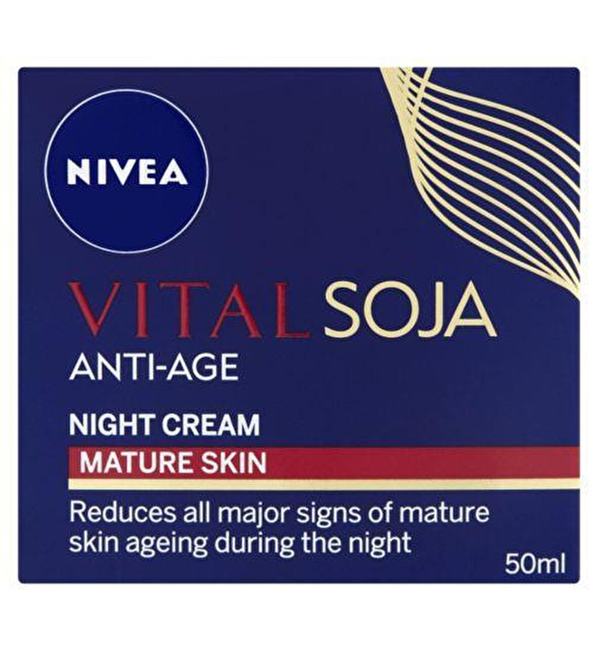 Nivea Vital Soja Yaşlanma Karşıtı Hyalüronik Asit 30 Yaş + Gece Yüz Kremi 50 ml 