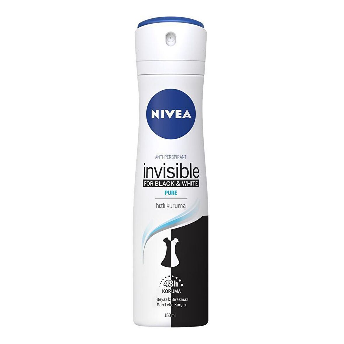 Nivea Deodorant Sprey Invisible Black&White Pure Kadın 150 Ml