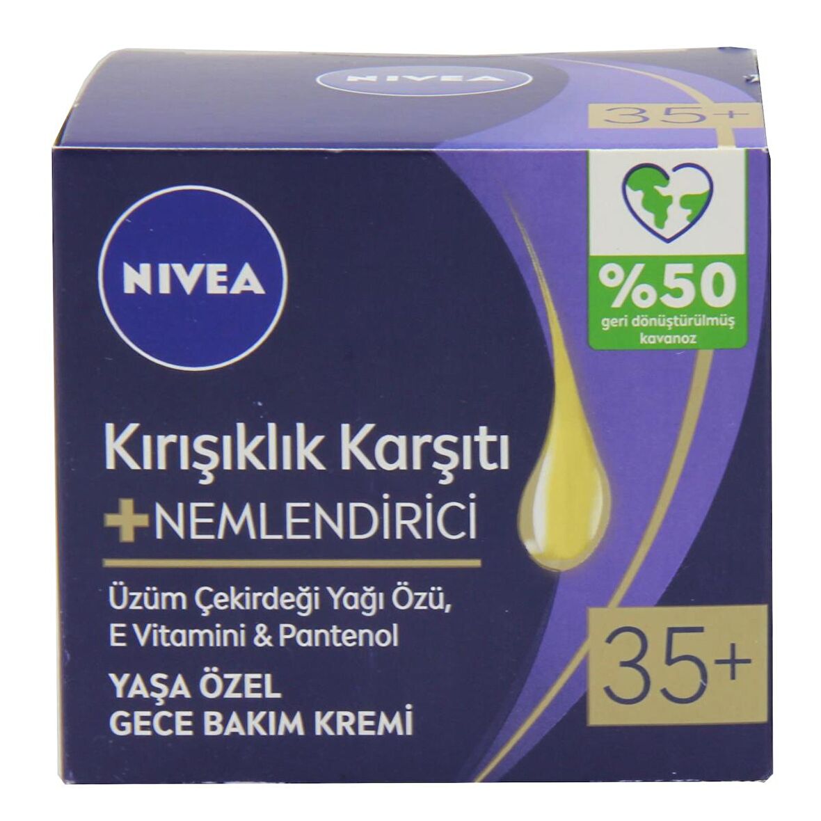Nivea Kırışıklık Karşıtı Nemlendirici 35+ Yaşa Özel Gece Bakım Kremi 50 ml