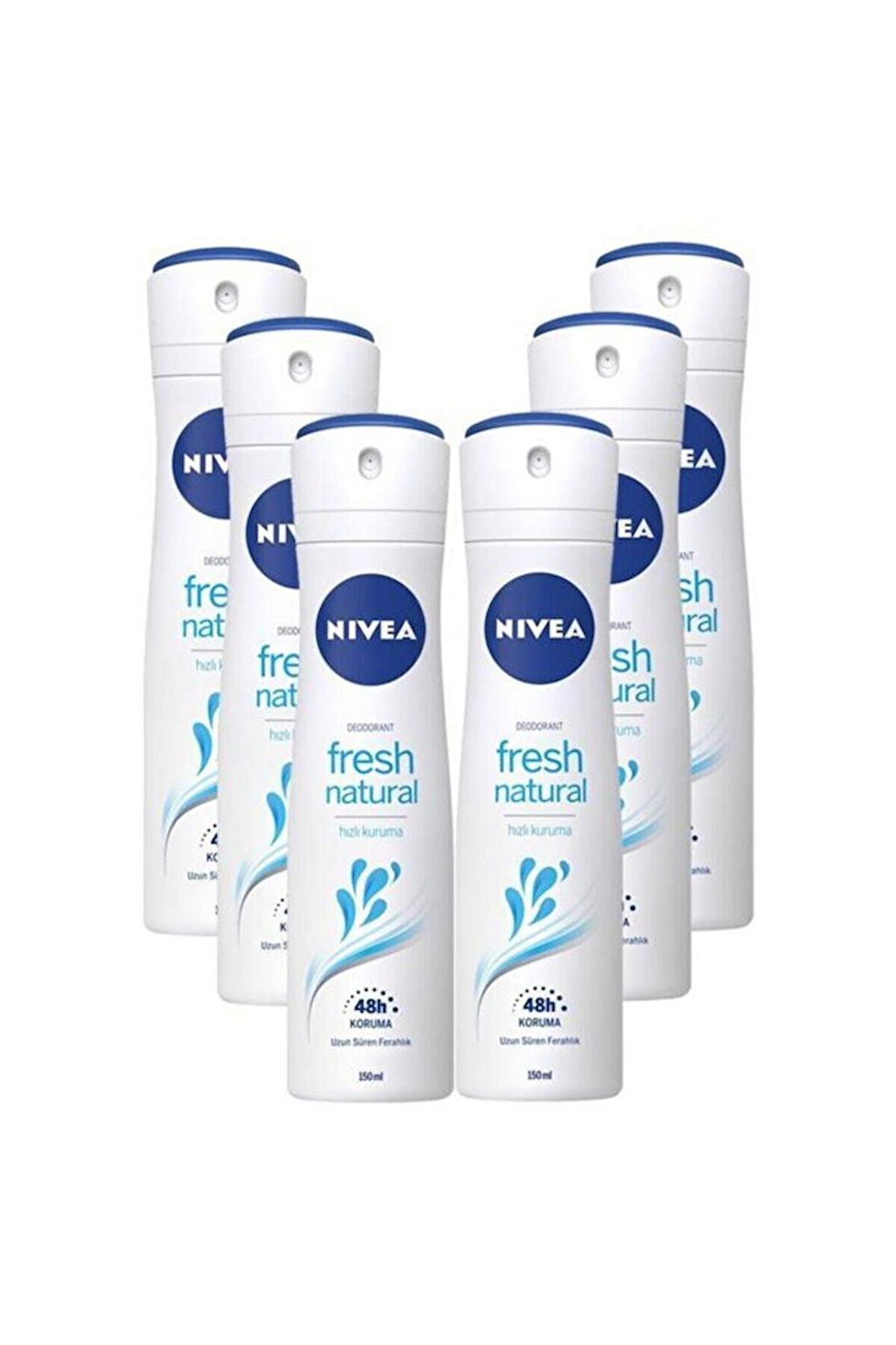 Nivea Kadın Deodorant Fresh Natural 150 ML - 6'lı Avantaj Paketi