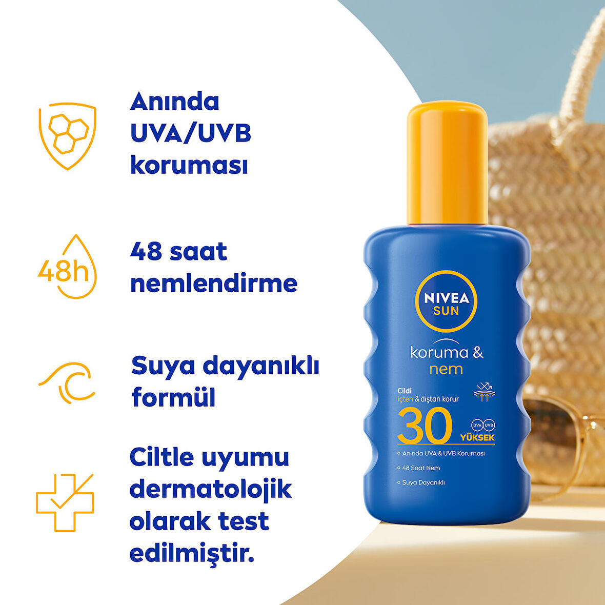 Nivea Sun Koruma & Nem Sprey Spf 30 + 200 Ml