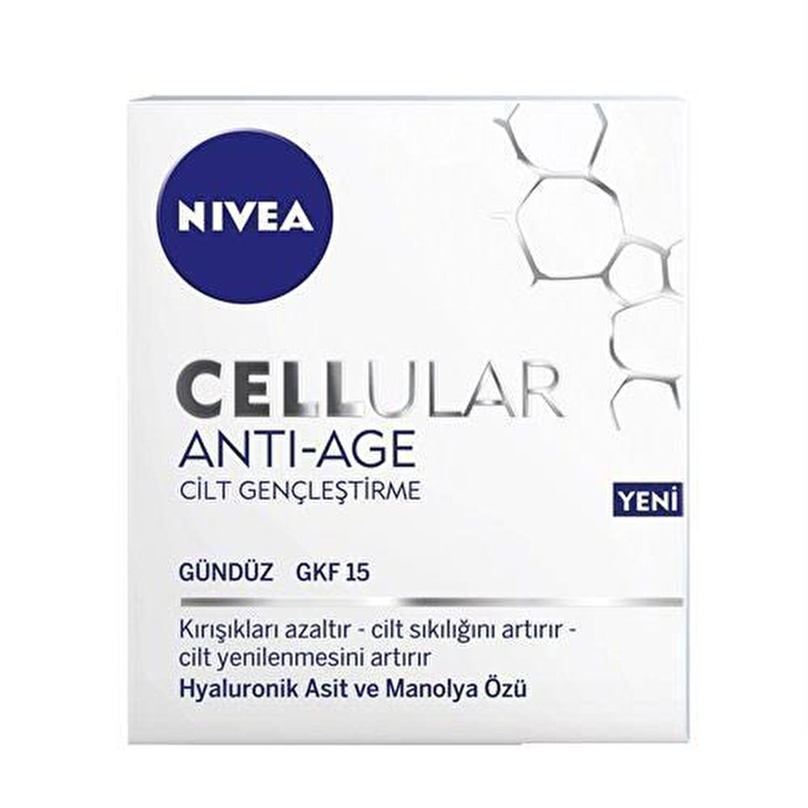 NIVEA Cellular Expert Filler Yaşlanma Karşıtı ve Dolgunlaştırıcı SPF15 Güneş Koruyucu Yüz Gündüz Bakım Kremi 50 Ml