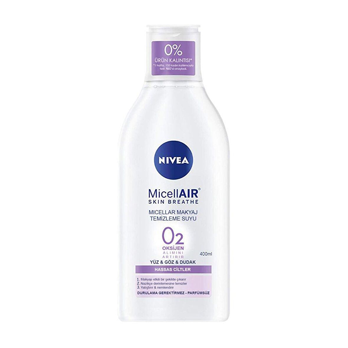 Nivea MicellAir Hassas Ciltler için Makyaj Temizleme Suyu 400ml