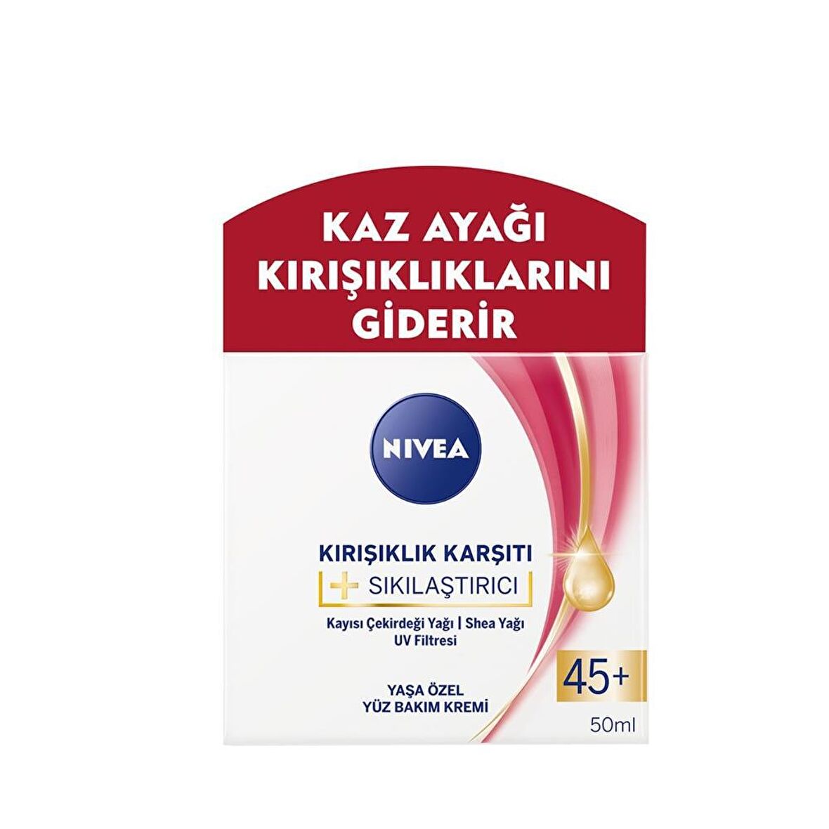 Nivea Kırışıklık Karşıtı Hyalüronik Asit 45 Yaş+ Gece-Gündüz Yüz Kremi 50 ml 