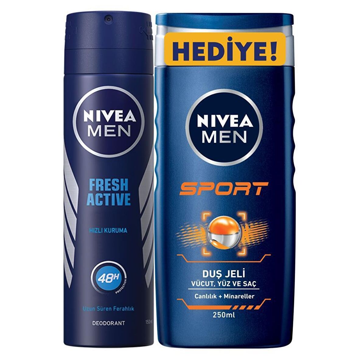 Nivea Deo Sprey Fresh Erkek 150 ml + Duş Jeli Sport 250 Ml Set