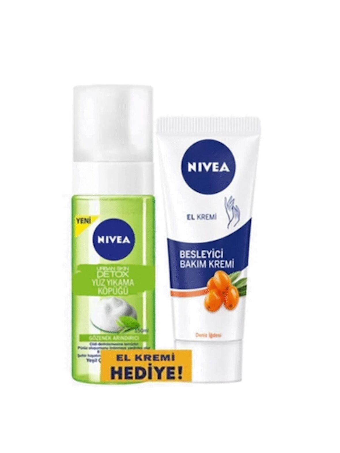 Nivea Urban Skin Detox Yüz Yıkama Köpüğü 150 ml + Besleyici El Bakım Kremi 75 ml