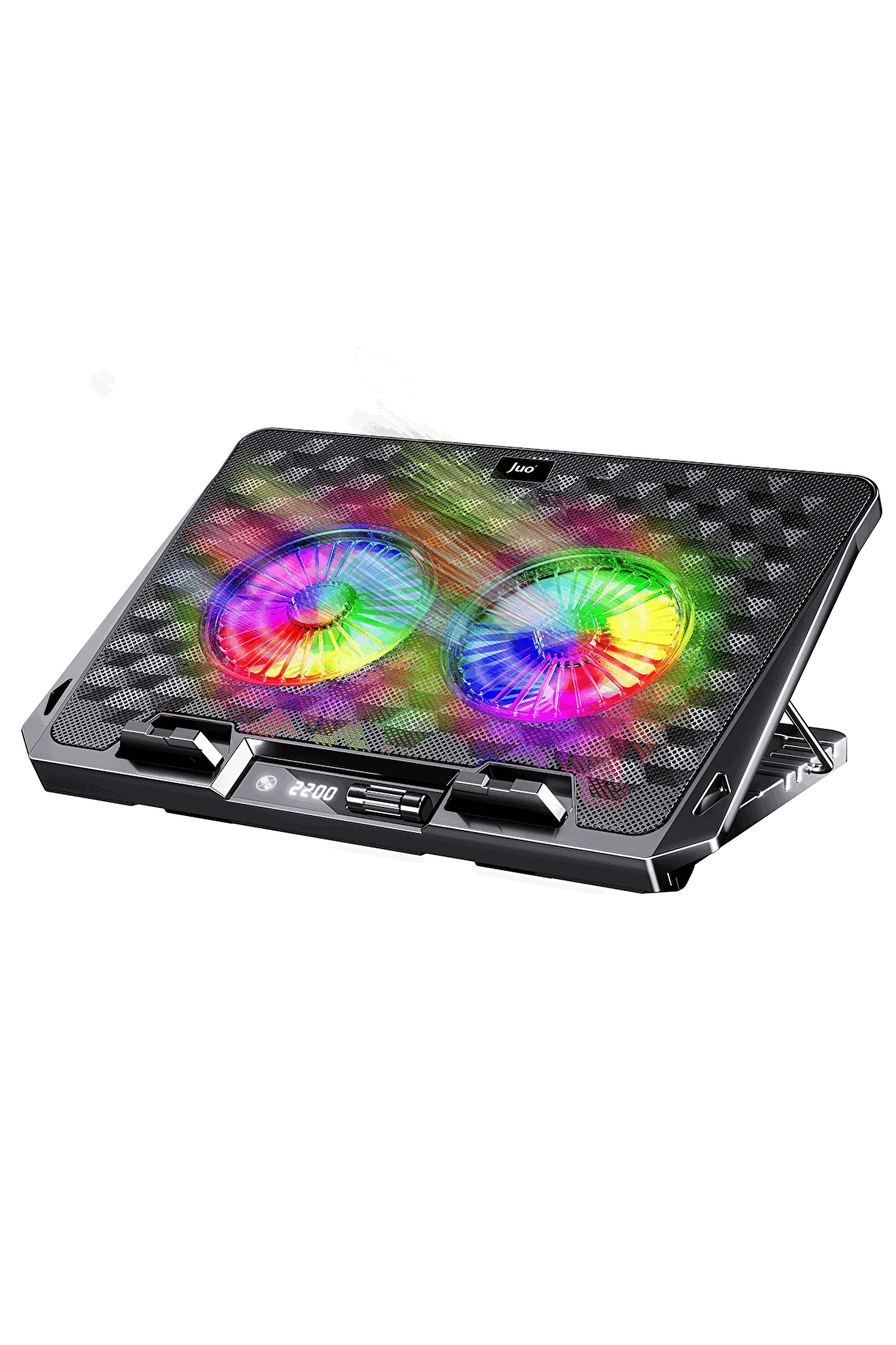 Juo Odin RGB Işıklı Gaming 2200RPM Çift Fan LED Display Laptop Notebook Soğutucu Stand