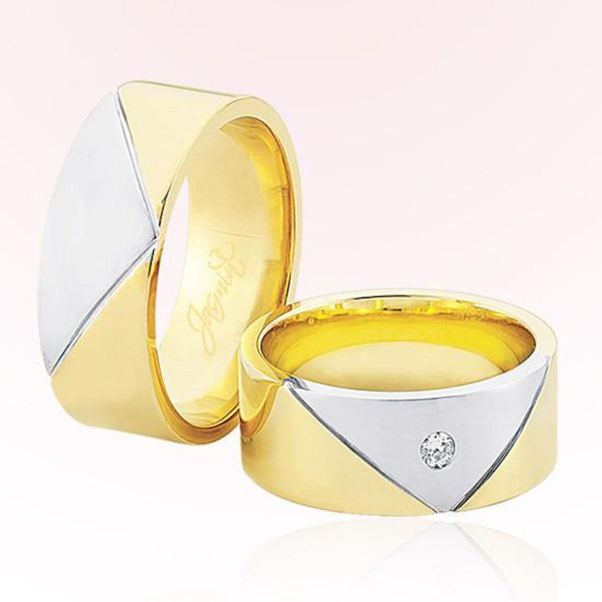 İki Renk Altın Alyans 4006