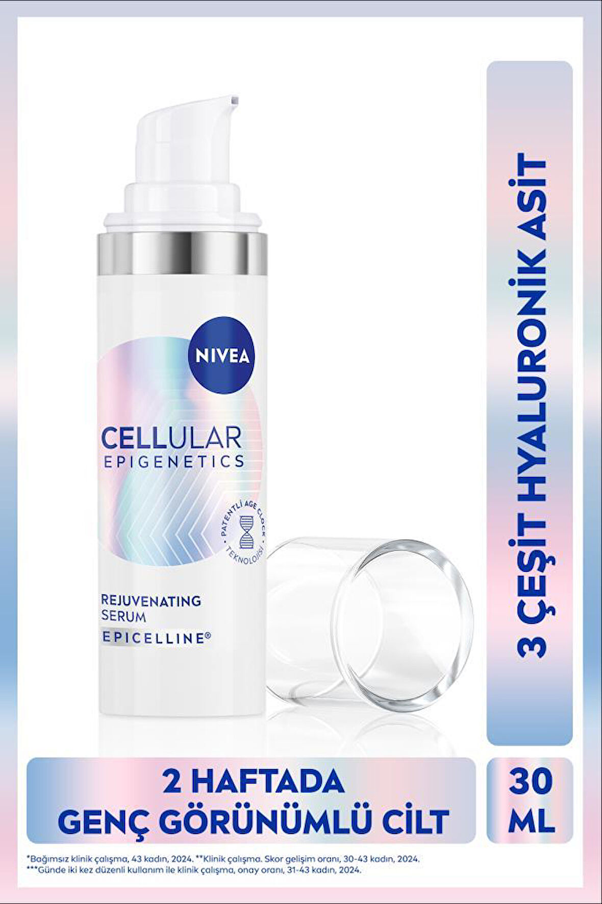 Cellular Epigenetics Rejuvenating Yüz Serumu 30ml,Yaşlanma Karşıtı, Genç Görünüm, Hyaluronik Asit